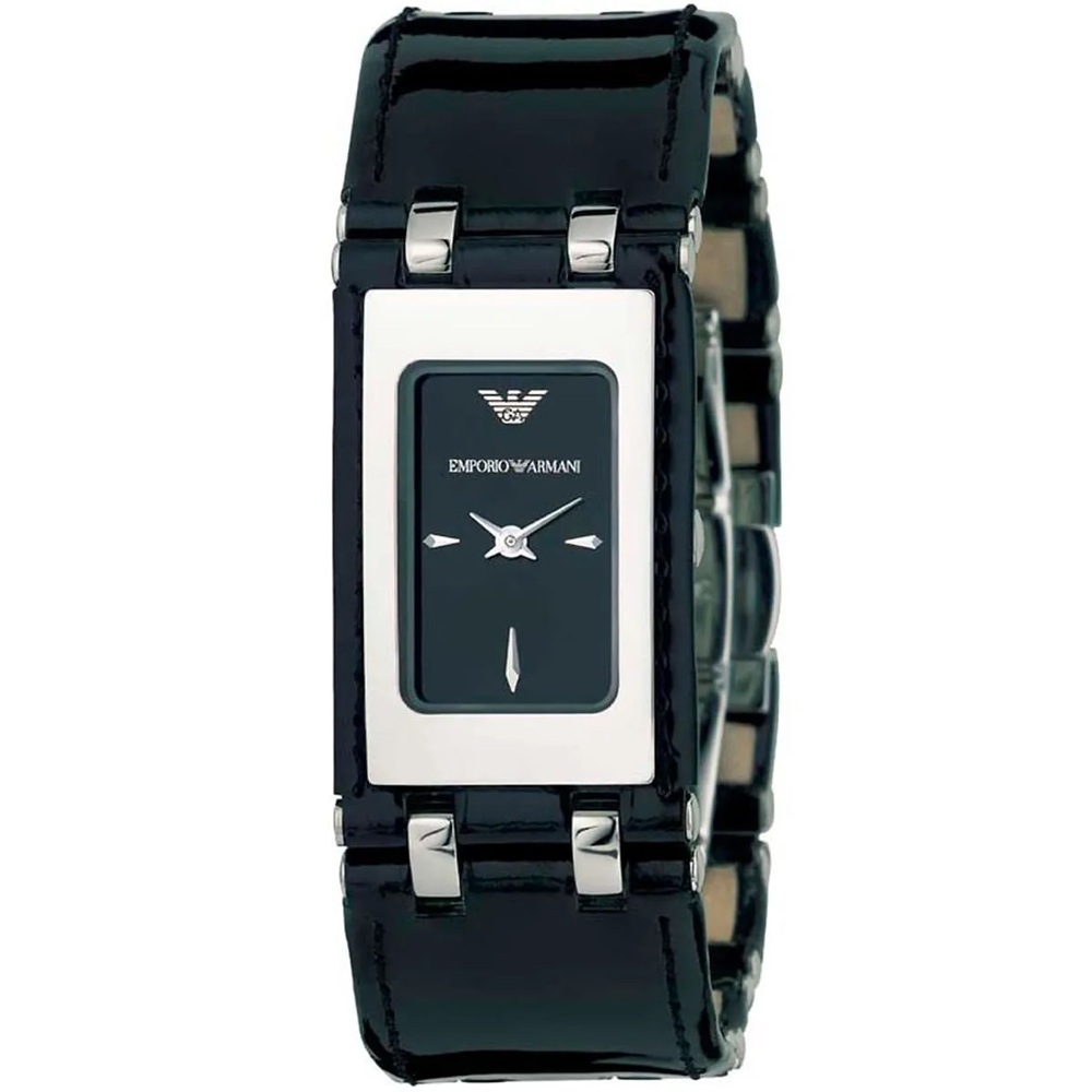 Emporio Armani Black Patent Women’s Watch with Box